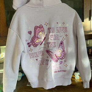 Pink Palm Puff Hope of It All Purple Hoodie